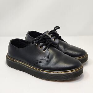 Dr Doc Martens Zavala Low Black Leather Lace Up Oxfords Men Size 5 Women 6